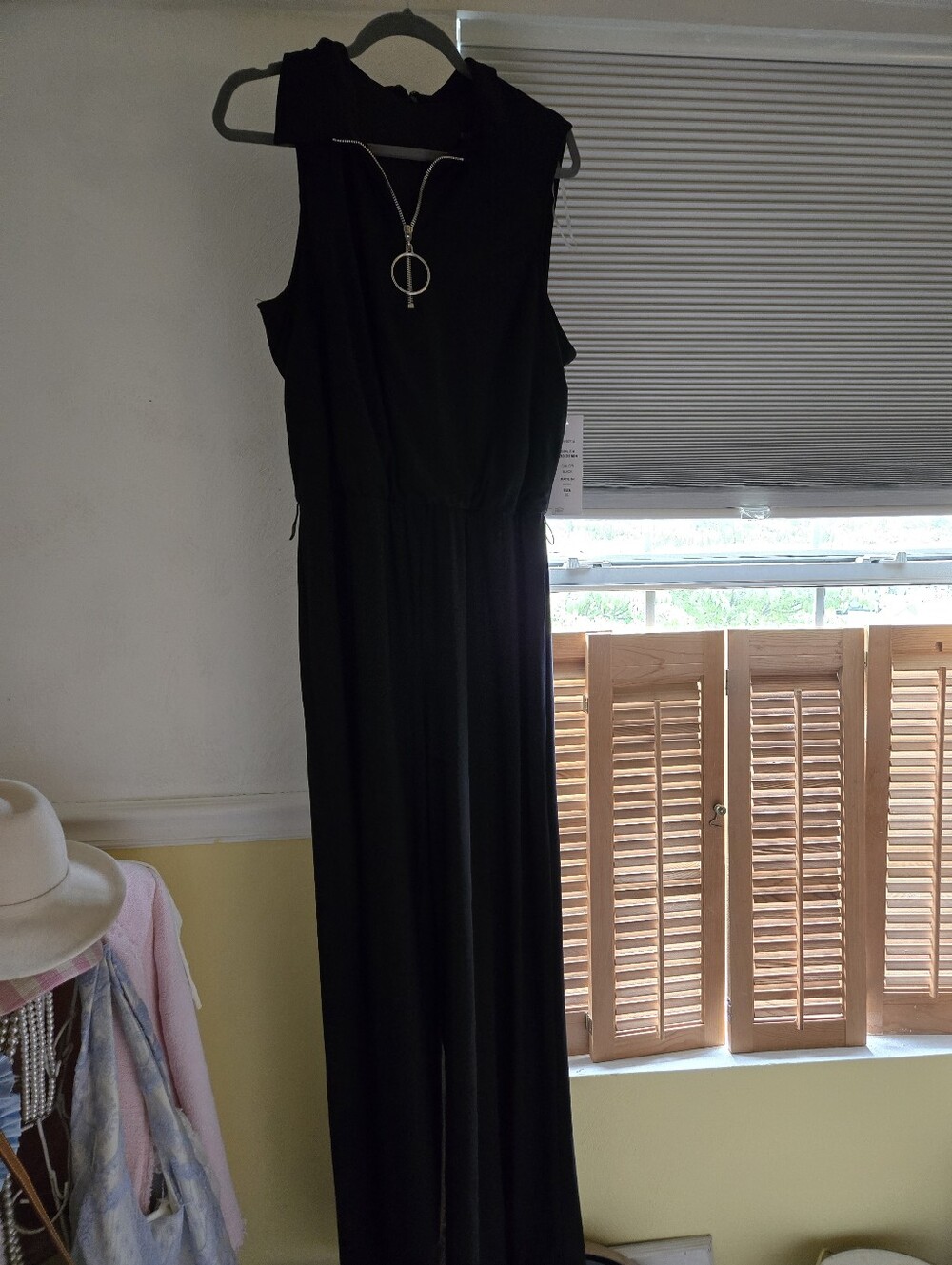 MSK Black Sleeveless Jumpsuit with Ring-Pull Zip